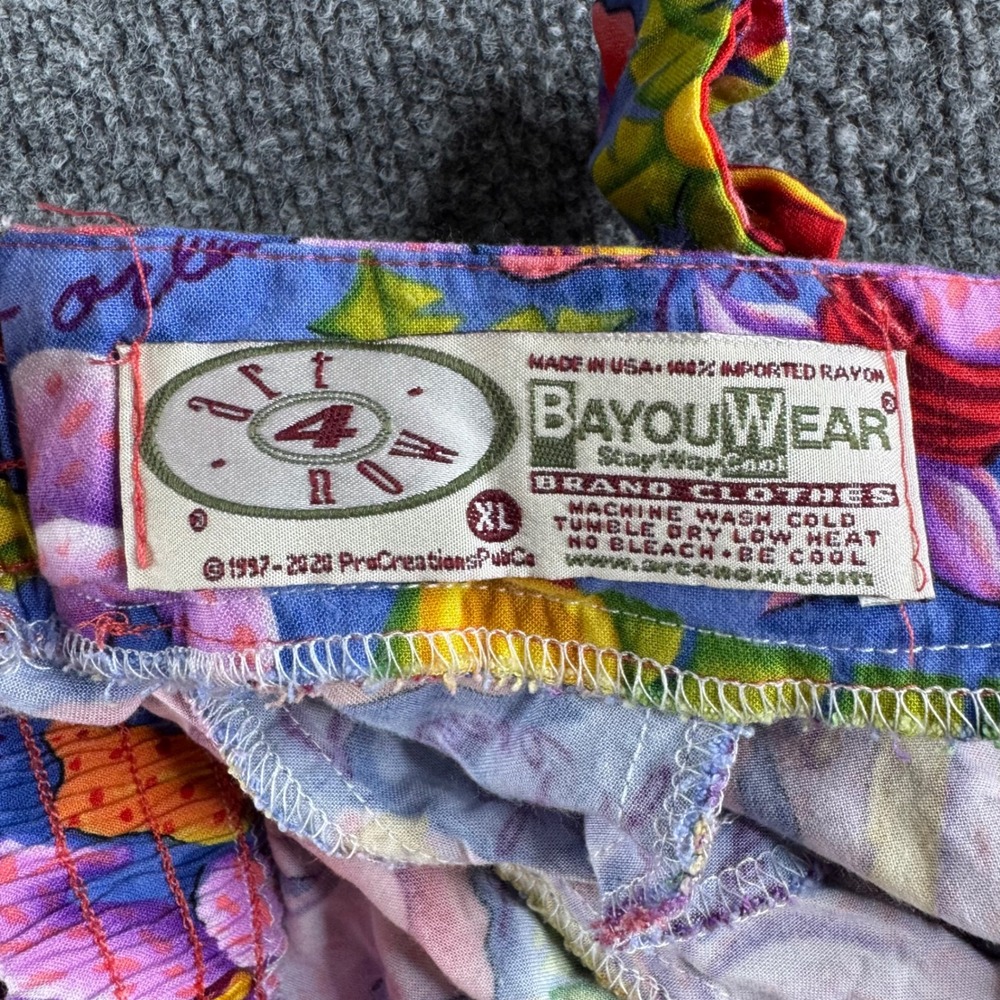 BayouWear Art 4 Now New Orleans Jazz Fest Trumpet Wrap Skirt XL Fleur-de-Jazz - Picture 4 of 5